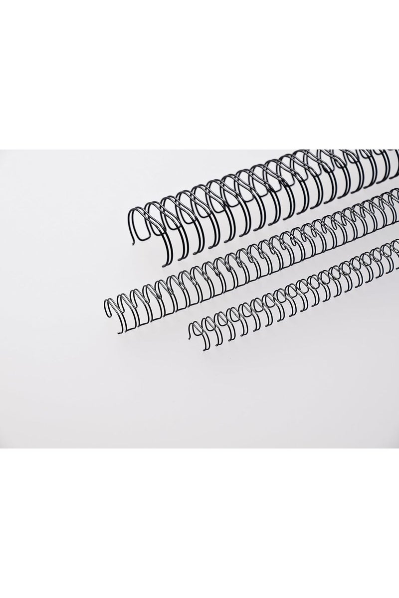 رينز 34‑Loop Wire Binding Elements for 3:1 Pitch Machines- RENZ 50‑Pieces Binding Wire A4 3:1 14.3 mm Black - Image 2
